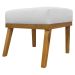 Kit 2 Puff Decorativo Retangular Para Sala Quarto Penteadeira Firenze Corino Branco