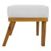 Kit 2 Puff Decorativo Retangular Para Sala Quarto Penteadeira Firenze Corino Branco