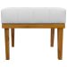 Kit 2 Puff Decorativo Retangular Para Sala Quarto Penteadeira Firenze Corino Branco