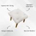 Kit 2 Puff Decorativo Retangular Para Sala Quarto Penteadeira Marty Linho Bege