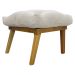 Kit 2 Puff Decorativo Retangular Para Sala Quarto Penteadeira Marty Linho Bege