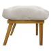 Kit 2 Puff Decorativo Retangular Para Sala Quarto Penteadeira Marty Linho Bege