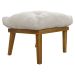 Kit 2 Puff Decorativo Retangular Para Sala Quarto Penteadeira Marty Linho Bege