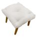 Kit 2 Puff Decorativo Retangular Para Sala Quarto Penteadeira Marty Linho Bege
