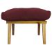 Kit 2 Puff Decorativo Retangular Para Sala Quarto Penteadeira Marty Linho Bordo