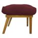 Kit 2 Puff Decorativo Retangular Para Sala Quarto Penteadeira Marty Linho Bordo