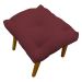 Kit 2 Puff Decorativo Retangular Para Sala Quarto Penteadeira Marty Linho Bordo