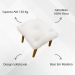 Kit 2 Puff Decorativo Retangular Para Sala Quarto Penteadeira Marty Linho Off White