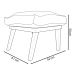 Kit 2 Puff Decorativo Retangular Para Sala Quarto Penteadeira Marty Linho Off White
