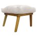 Kit 2 Puff Decorativo Retangular Para Sala Quarto Penteadeira Marty Linho Off White