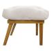 Kit 2 Puff Decorativo Retangular Para Sala Quarto Penteadeira Marty Linho Off White
