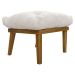 Kit 2 Puff Decorativo Retangular Para Sala Quarto Penteadeira Marty Linho Off White