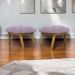 Kit 2 Puff Decorativo Retangular Para Sala Quarto Penteadeira Marty Linho Rose
