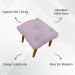 Kit 2 Puff Decorativo Retangular Para Sala Quarto Penteadeira Marty Linho Rose
