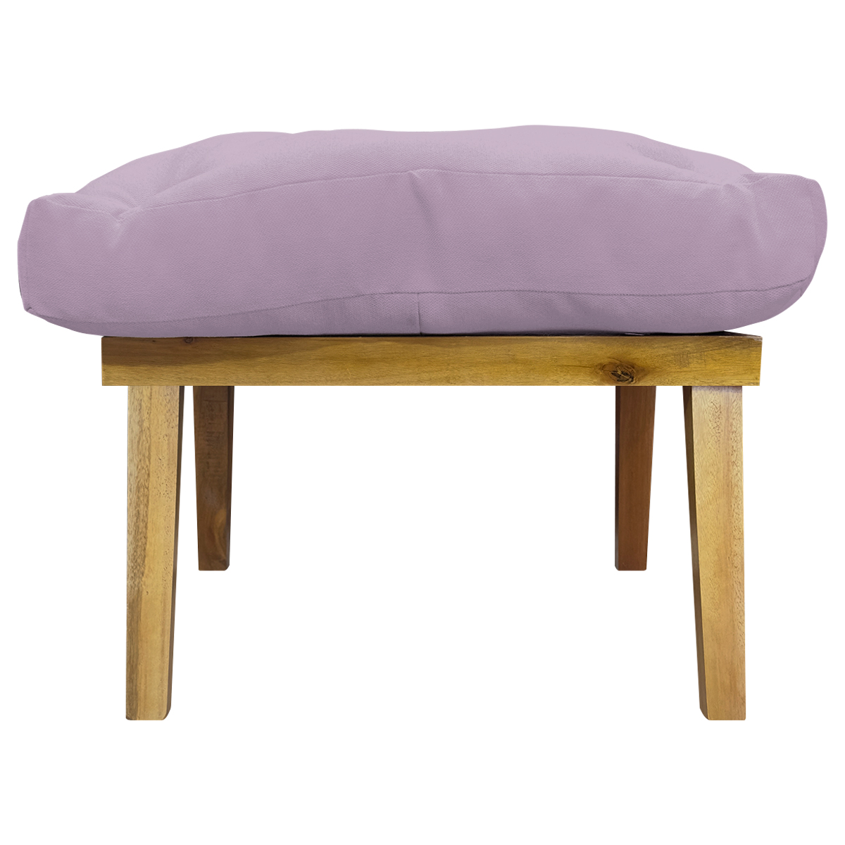 Kit 2 Puff Decorativo Retangular Para Sala Quarto Penteadeira Marty Linho Rose