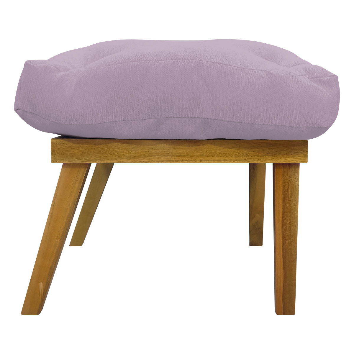 Kit 2 Puff Decorativo Retangular Para Sala Quarto Penteadeira Marty Linho Rose