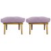 Kit 2 Puff Decorativo Retangular Para Sala Quarto Penteadeira Marty Linho Rose