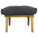Kit 2 Puff Decorativo Retangular Para Sala Quarto Penteadeira Martyr Linho Cinza