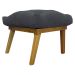 Kit 2 Puff Decorativo Retangular Para Sala Quarto Penteadeira Martyr Linho Cinza