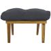 Kit 2 Puff Decorativo Retangular Para Sala Quarto Penteadeira Martyr Linho Cinza