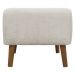Kit 2 Puff Decorativo Retangular Para Sala Quarto Penteadeira Verso Bouclé Bege