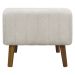 Kit 2 Puff Decorativo Retangular Para Sala Quarto Penteadeira Verso Bouclé Bege