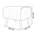Kit 2 Puff Decorativo Retangular Para Sala Quarto Penteadeira Verso Bouclé Cinza