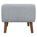 Kit 2 Puff Decorativo Retangular Para Sala Quarto Penteadeira Verso Bouclé Cinza