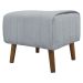Kit 2 Puff Decorativo Retangular Para Sala Quarto Penteadeira Verso Bouclé Cinza