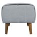 Kit 2 Puff Decorativo Retangular Para Sala Quarto Penteadeira Verso Bouclé Cinza