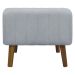Kit 2 Puff Decorativo Retangular Para Sala Quarto Penteadeira Verso Bouclé Cinza