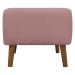 Kit 2 Puff Decorativo Retangular Para Sala Quarto Penteadeira Verso Bouclé Rose