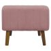 Kit 2 Puff Decorativo Retangular Para Sala Quarto Penteadeira Verso Bouclé Rose