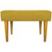 Kit 2 Puff Decorativos Charme Para Sala, Quarto, Recepção Suede Amarelo Pé Castanho - Clique E Decore