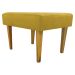 Kit 2 Puff Decorativos Charme Para Sala, Quarto, Recepção Suede Amarelo Pé Castanho - Clique E Decore