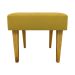 Kit 2 Puff Decorativos Charme Para Sala, Quarto, Recepção Suede Amarelo Pé Castanho - Clique E Decore
