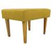 Kit 2 Puff Decorativos Charme Para Sala, Quarto, Recepção Suede Amarelo Pé Castanho - Clique E Decore
