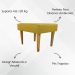 Kit 2 Puff Decorativos Charme Para Sala, Quarto, Recepção Suede Amarelo Pé Castanho - Clique E Decore