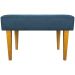 Kit 2 Puff Decorativos Charme Para Sala, Quarto, Recepção Suede Azul Marinho Pé Castanho - Clique E Decore
