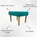 Kit 2 Puff Decorativos Charme Para Sala, Quarto, Recepção Suede Azul Turquesa Pé Castanho - Clique E Decore