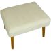 Kit 2 Puff Decorativos Charme Para Sala, Quarto, Recepção Suede Bege Pé Castanho - Clique E Decore
