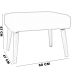 Kit 2 Puff Decorativos Charme Para Sala, Quarto, Recepção Suede Bege Pé Castanho - Clique E Decore