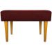 Kit 2 Puff Decorativos Charme Para Sala, Quarto, Recepção Suede Bordo Pé Castanho - Clique E Decore
