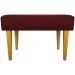Kit 2 Puff Decorativos Charme Para Sala, Quarto, Recepção Suede Bordo Pé Castanho - Clique E Decore