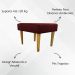 Kit 2 Puff Decorativos Charme Para Sala, Quarto, Recepção Suede Bordo Pé Castanho - Clique E Decore