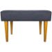 Kit 2 Puff Decorativos Charme Para Sala, Quarto, Recepção Suede Cinza Pé Castanho - Clique E Decore