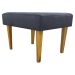 Kit 2 Puff Decorativos Charme Para Sala, Quarto, Recepção Suede Cinza Pé Castanho - Clique E Decore