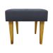 Kit 2 Puff Decorativos Charme Para Sala, Quarto, Recepção Suede Cinza Pé Castanho - Clique E Decore