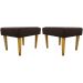 Kit 2 Puff Decorativos Charme Para Sala, Quarto, Recepção Suede Marrom Pé Castanho - Clique E Decore