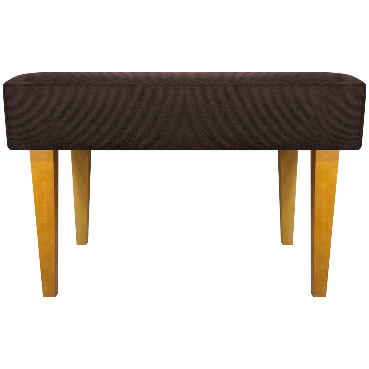 Kit 2 Puff Decorativos Charme Para Sala, Quarto, Recepção Suede Marrom Pé Castanho - Clique E Decore